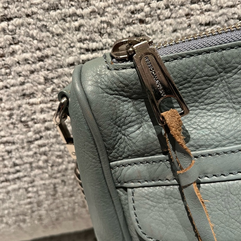 REBECCA MINKOFF MAC large bag teal blue crossbody purse EUC removable strap - Picture 6 of 16